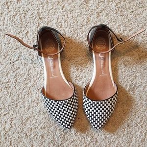Jeffrey Campbell braided b/w shoes size7.5